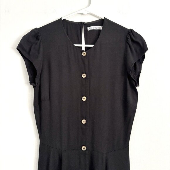 Reformation Black Midi Dress - Picture 3 of 8